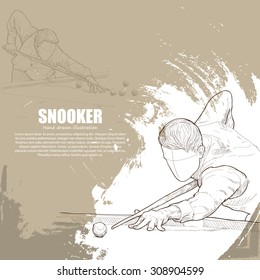 illustration of Snooker. Snooker background