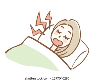 Illustration of snoring ladies
