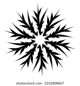 Ilustración del diseño de forma de cristal de nieve. Perfecto para logotipos, íconos, pegatinas, elementos del sitio web con temática invernal. 