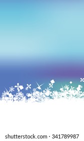 illustration of snow crystals.