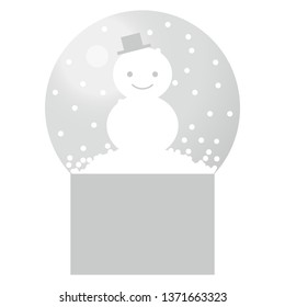 Illustration of the snow globe