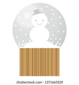 Illustration of the snow globe