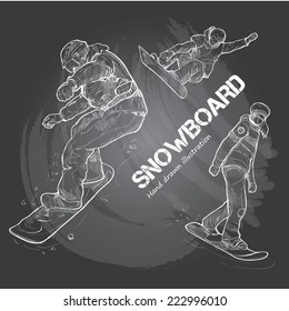  illustration of snowboard