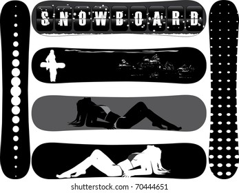 illustration of snowboard design