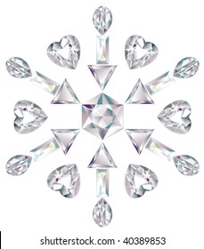 snowflake cut gemstone