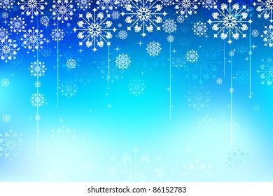 Illustration von Schneeflocken auf abstraktem Hintergrund