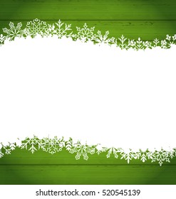 Illustration Snowflakes Border for Happy New Year, Space for Your Text - Vector