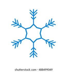 Illustration of snowflakes on a white background. Isolated object. Image for winter compositions. Holidays. New Year. Christmas. Snowy weather. Snowstorm. Blizzard. Ice. Cold. Frozen. Refrigerate. Eps