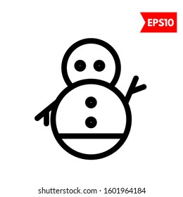illustration of snowman flat icon