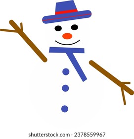 illustration of a snowman on a white background