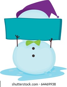 Illustration von Schneemann auf weißem Hintergrund