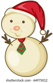 ilustración de snowman en un fondo blanco