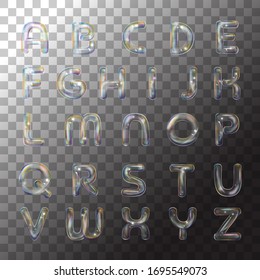 	
Illustration soap alphabet bubble on transparent
