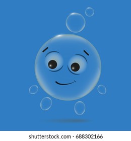 Illustration soap bubble, merry