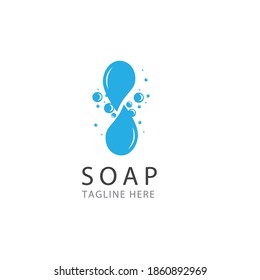 Illustration von Seifenblasen. Logo-Design-Konzept.