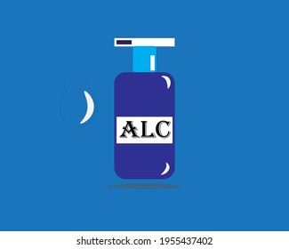 cuidado de jabón ilustrativo, cuidado médico líquido de botella vector, 