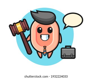 Illustration of soap mascot as a lawyer