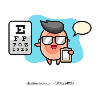 Illustration of soap mascot as a ophthalmology