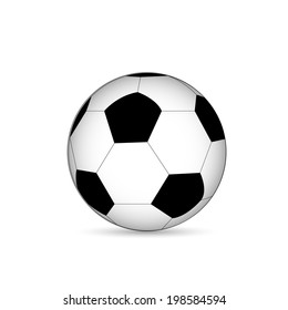 Illustration of a soccer ball isolated on a white background.