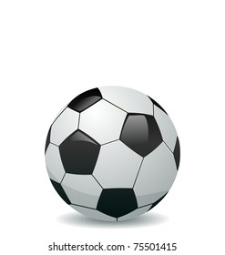 Illustration of soccer ball isolated on white background - vector