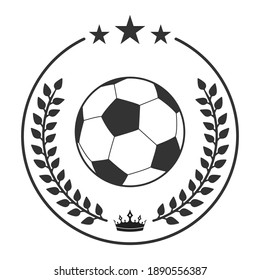 Illustration Soccer Ball Laurel Wreath Crown Stock Illustration 