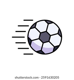 Illustration of a Soccer Ball Moving Quickly with Motion Lines