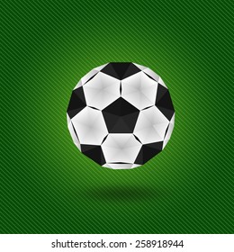 illustration of a soccer ball in the vector in low polygon style