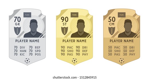 Illustration of Soccer Cards Templates for Ratings