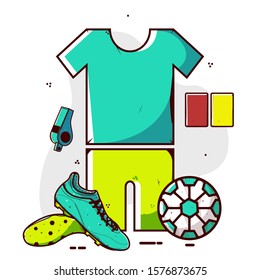
illustration of soccer equipment vector