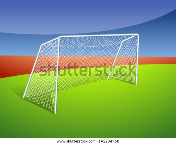 Illustration Soccer Goal Stock Vector (Royalty Free) 141284968 ...