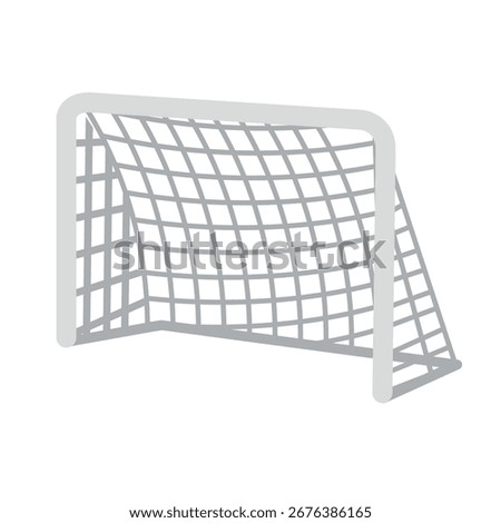 Illustration of a Soccer Goal flat