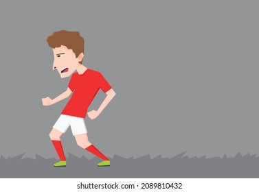 An illustration of soccer man doing celebration after scoring