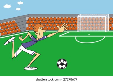 Illustration of soccer player