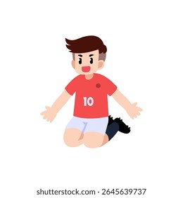 Ilustração de um jogador de futebol celebrando