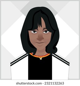 Illustration of a soccer player fan wearing jersey.