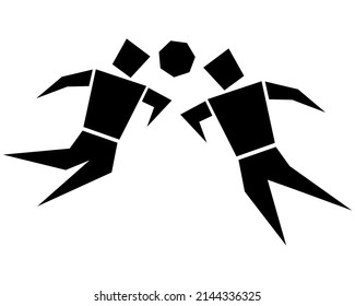 Illustration of a soccer player heading