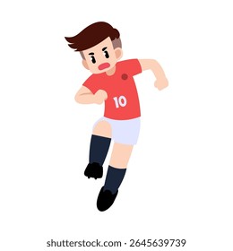Ilustração de um jogador de futebol saltando