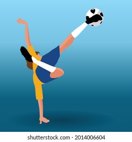 Illustration
soccer player overhead kick