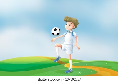 Illustration eines Fußballspielers