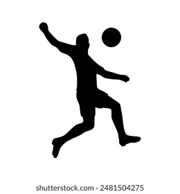 Illustration of Soccer Player Silhouette. Football player