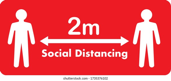  ilustración de icono de distanciamiento social