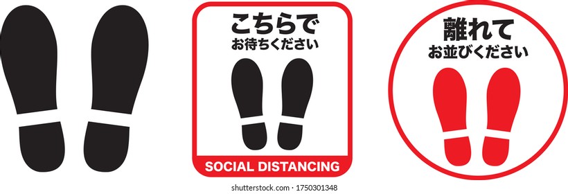  illustration of social distancing icon