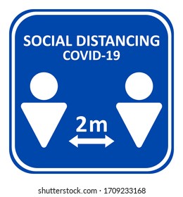 Illustration der sozialen Distanzierung, halten Sie Abstand zum Schutz vor Krankheiten.