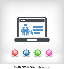 Illustration of social network or chat icon