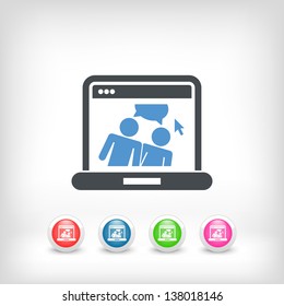 Illustration of social network icon