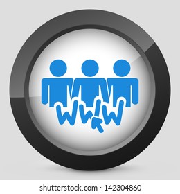 Illustration of social network icon