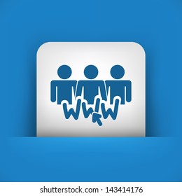 Illustration of social network icon