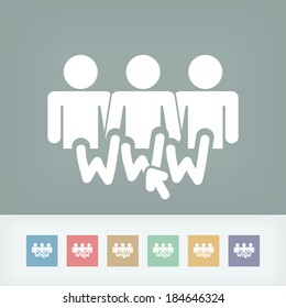 Illustration of social network icon