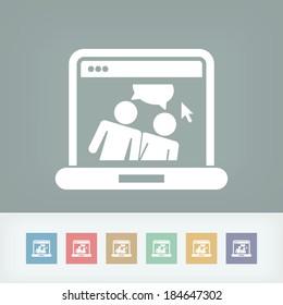 Illustration of social network icon