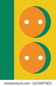 Enchufe de enchufe de ilustración bauhaus único